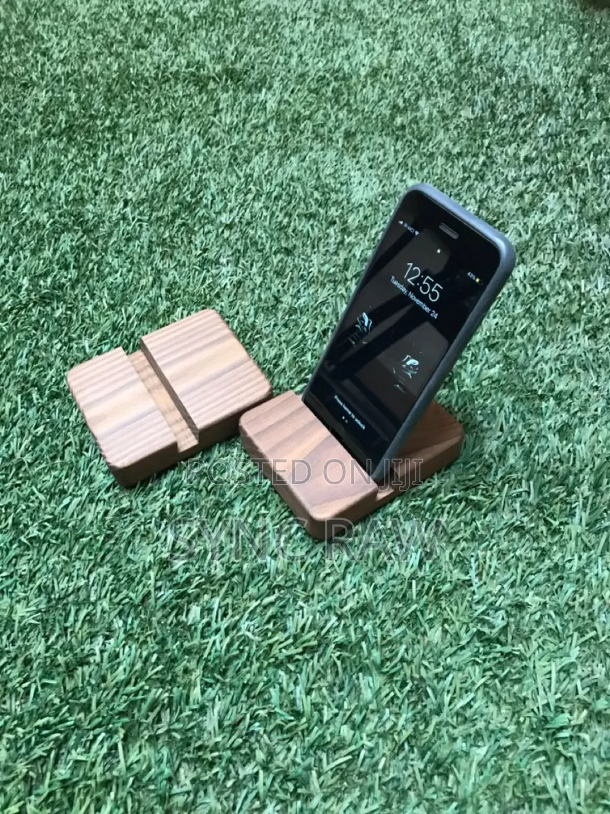 Groove Wooden Phone Stands