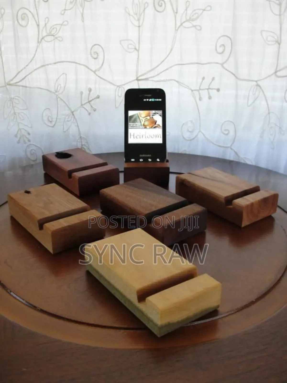 Groove Wooden Phone Stands