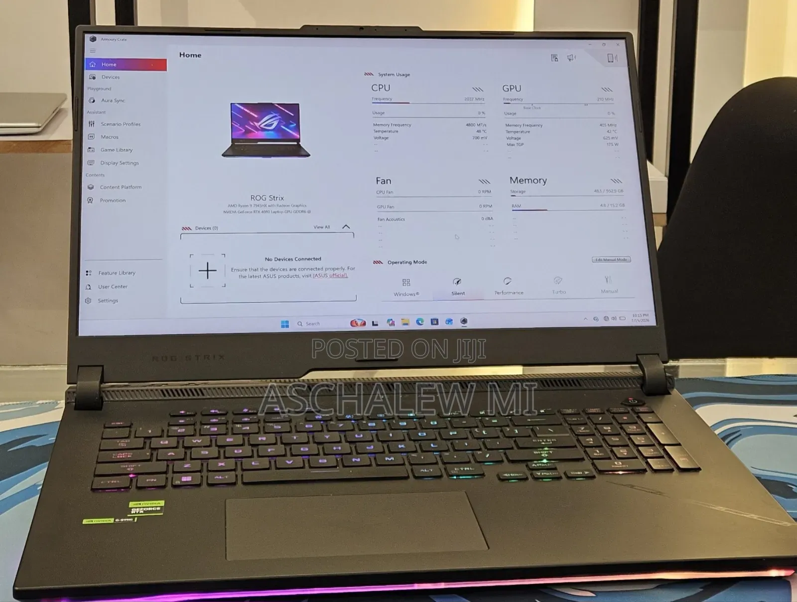 New Laptop Asus ROG Strix SCAR 17 16GB AMD Ryzen 9 SSD 1T