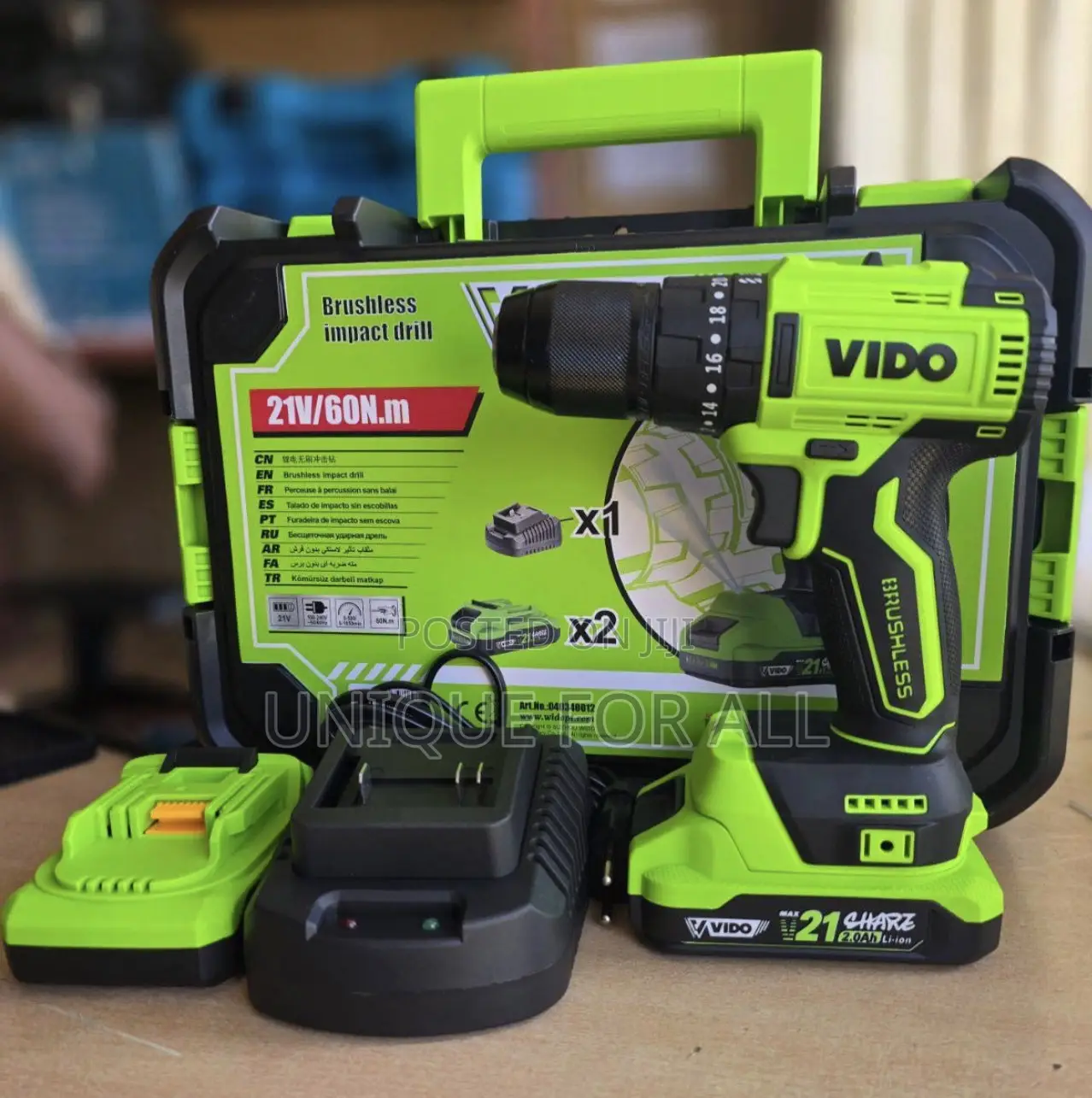 VIDO 21V 60N.m Brushless Impact Drill