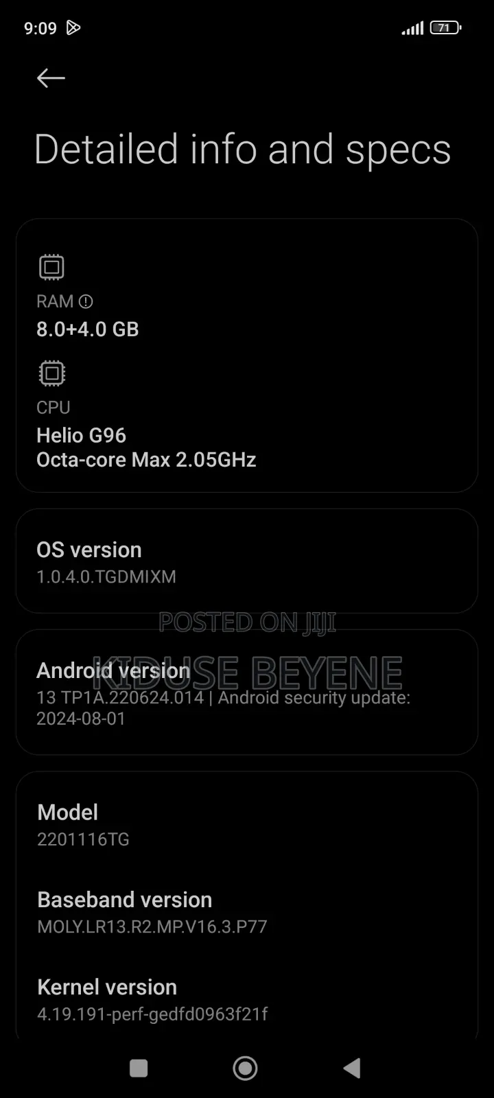 New Mobile Phone 128 GB Black