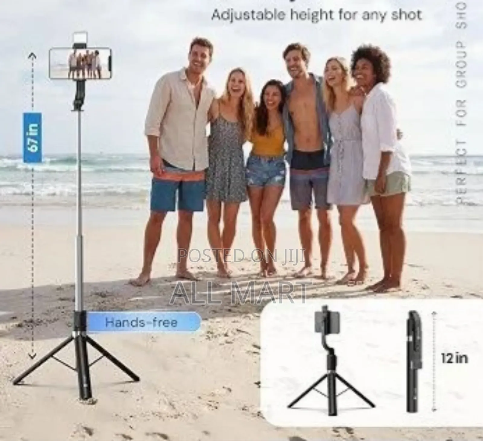 PLOKAMA T7 Pro Podcast Selfie Stick (With LED Light)