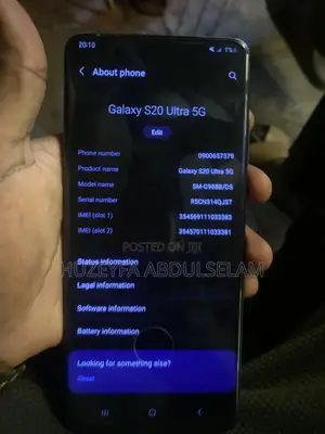 Samsung Galaxy S20 Ultra 5G 256 GB Black