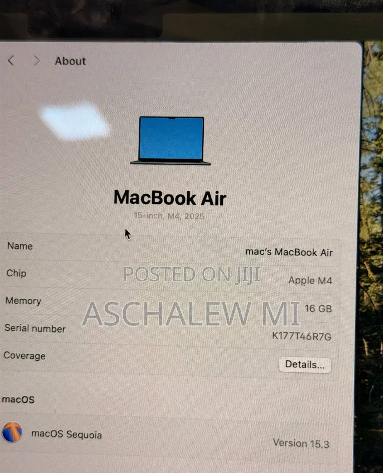 New Laptop Apple MacBook Air 2025 M4 16GB Apple M4 SSD 256GB