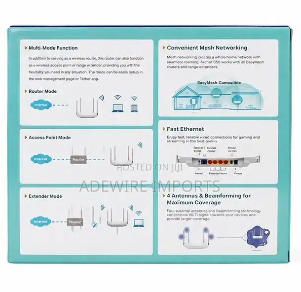 TP-Link Router AC1200 C50 (With Vat)