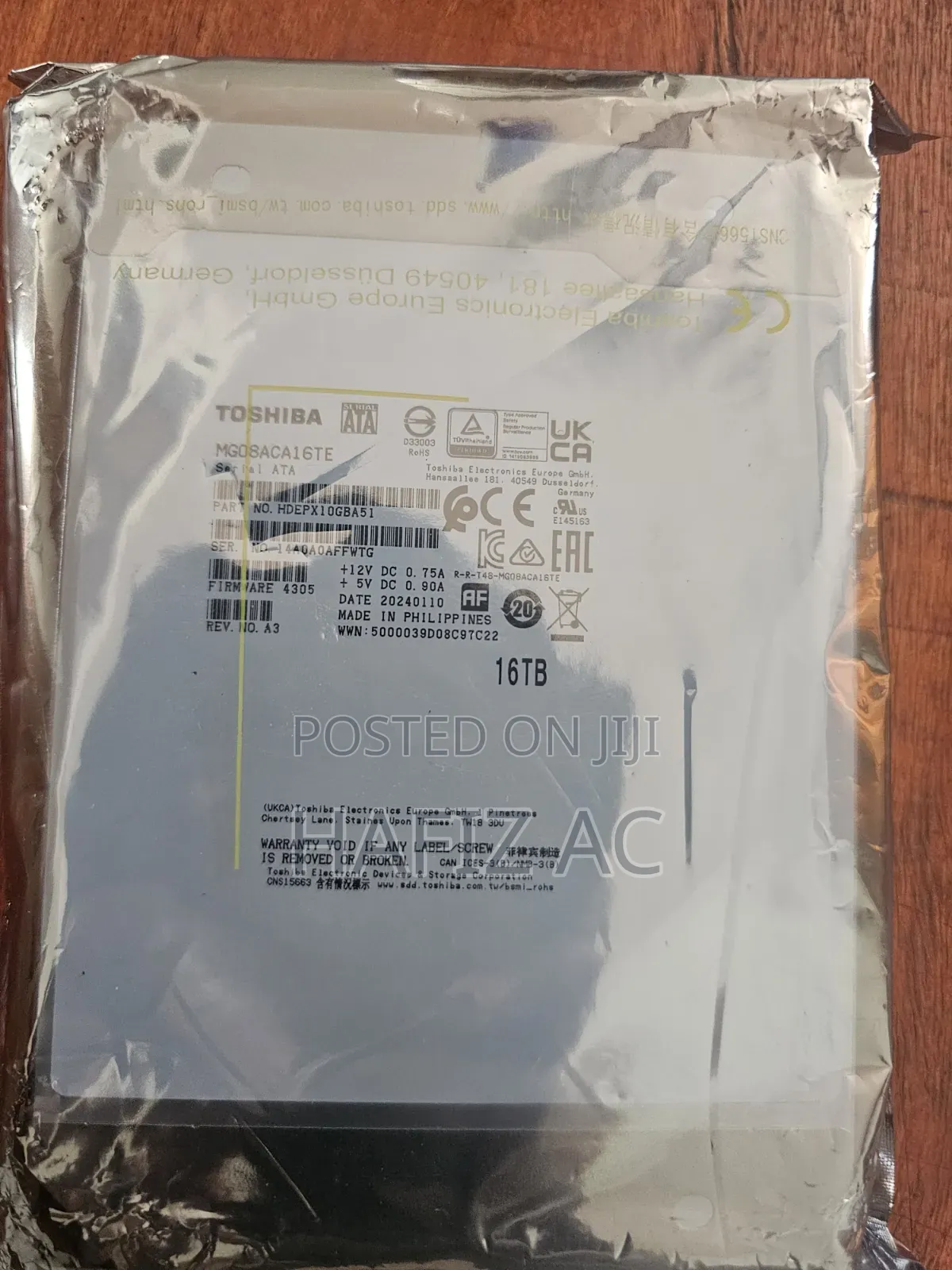 Brand New Toshiba 16tb Harddisk