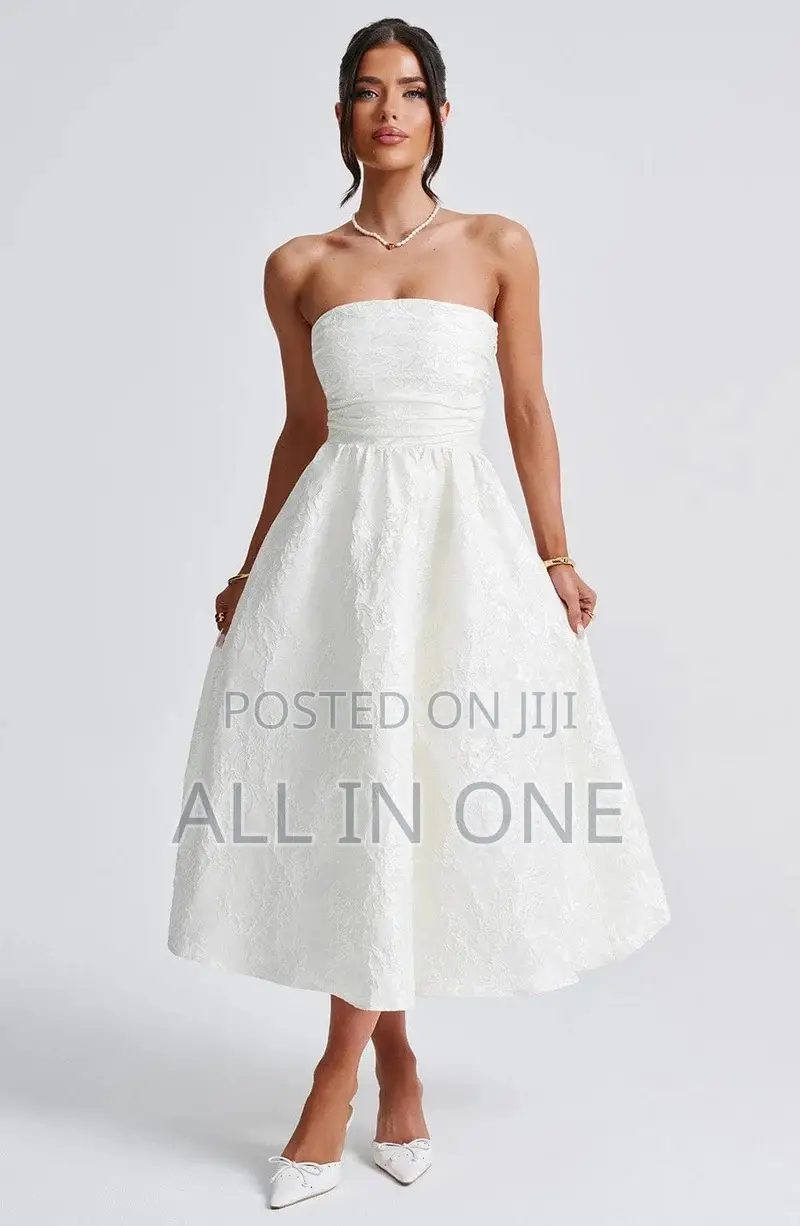 White Classy Sleeveless Dress