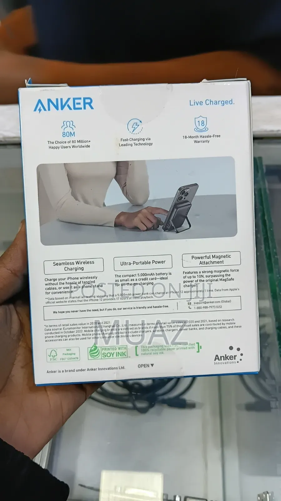 Anker Power Bank 5,000mAh, 7.5W,