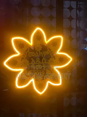 Custom LED Neon Flower Sign "Happy New Year"