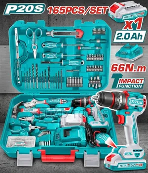 Total Toolbox 166pcs Cordless Drill