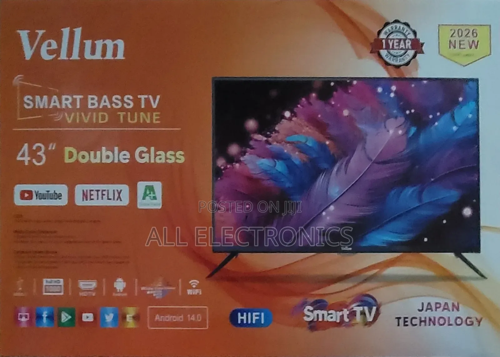 Vellum 43"new 2026 Model Smart TV