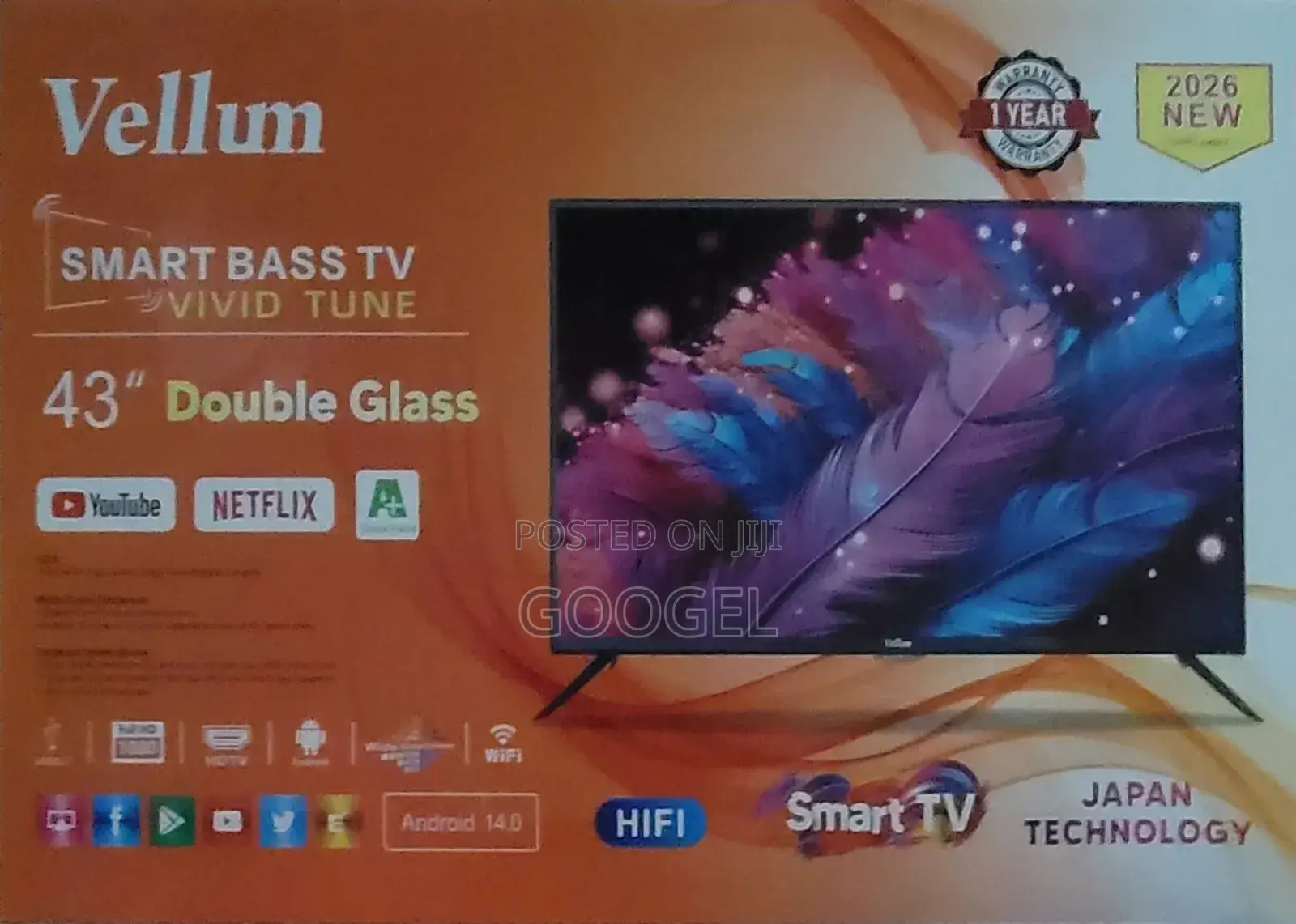 Vellum 43"new 2026 Model Smart TV