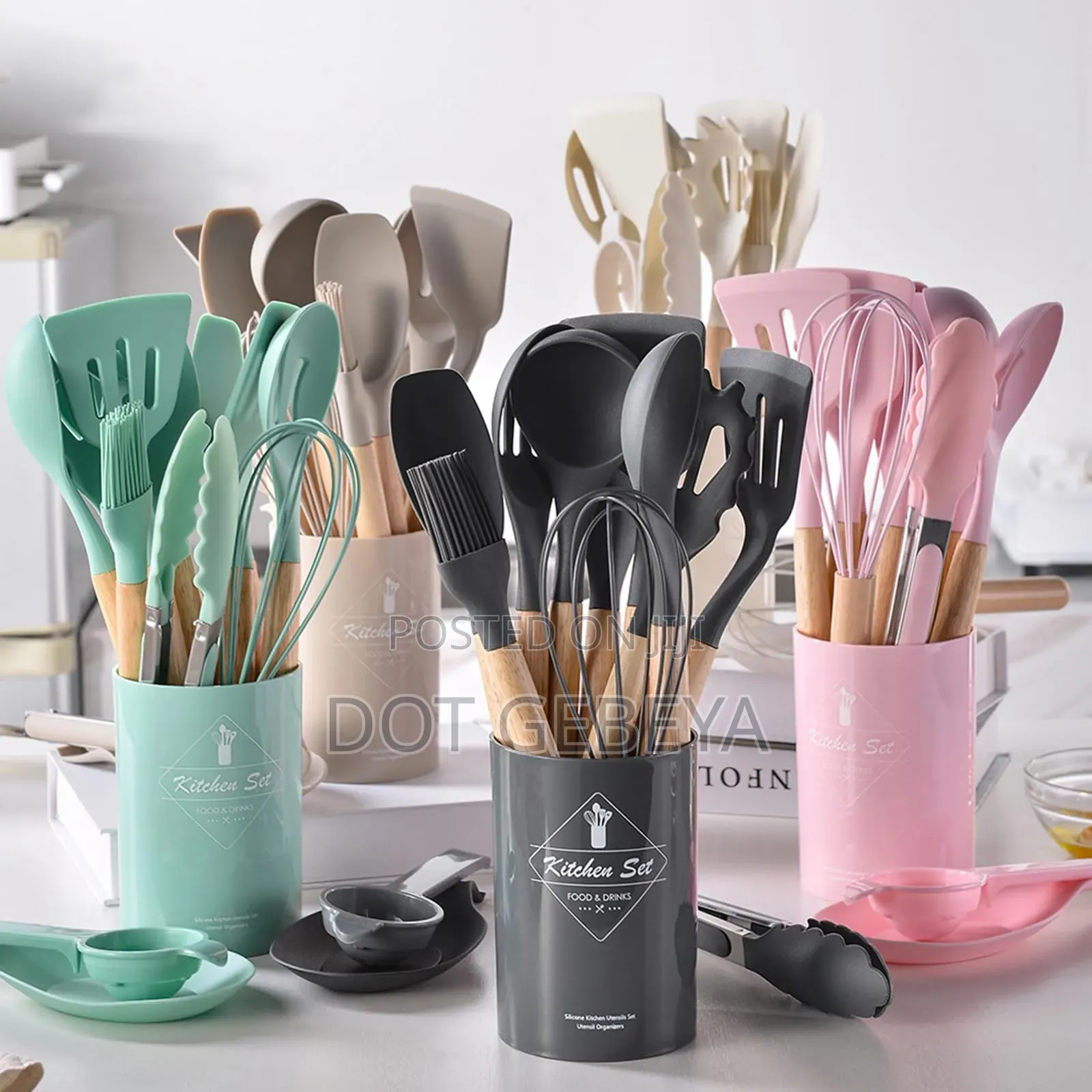  12/18 PCS Silicone Kitchen Utensil Set 
