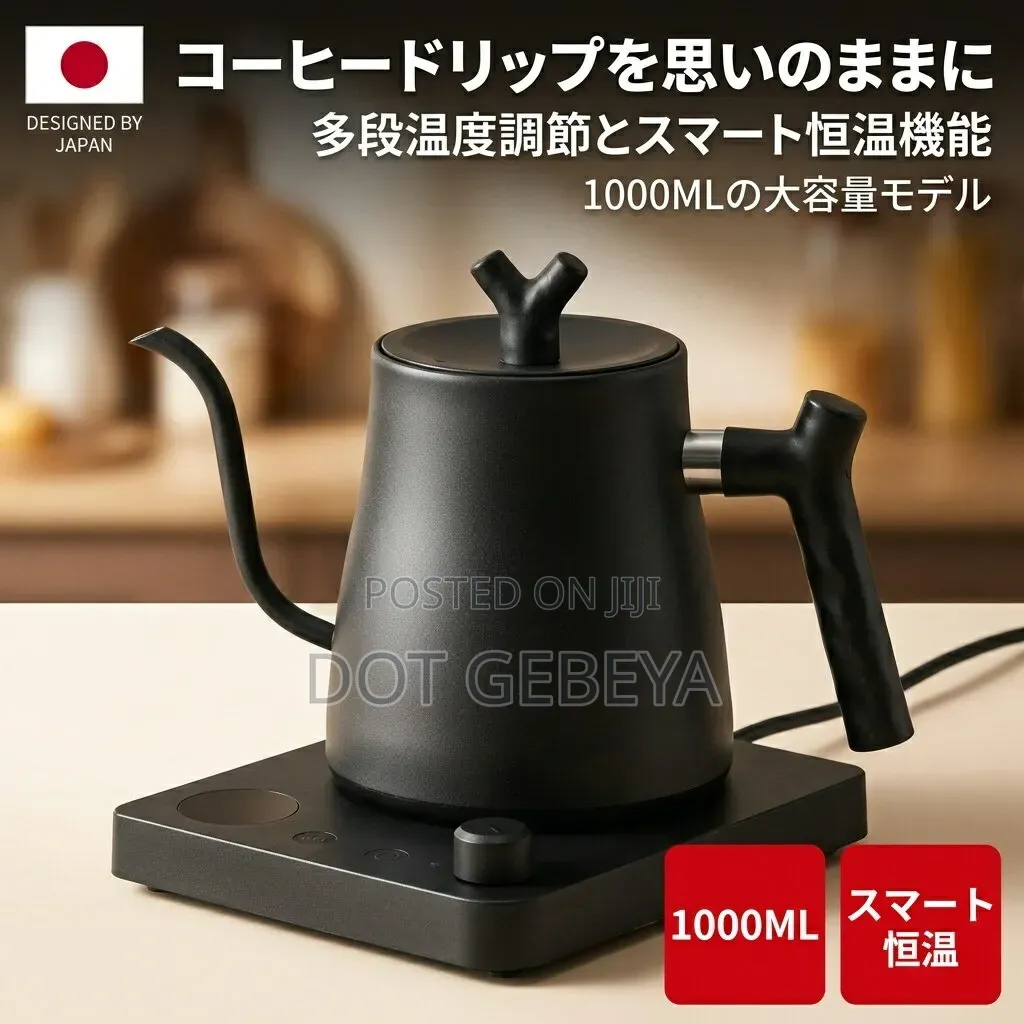  1.0L Stainless Steel Gooseneck Electric Kettle 