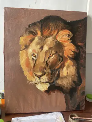 Canvas Painting Lion