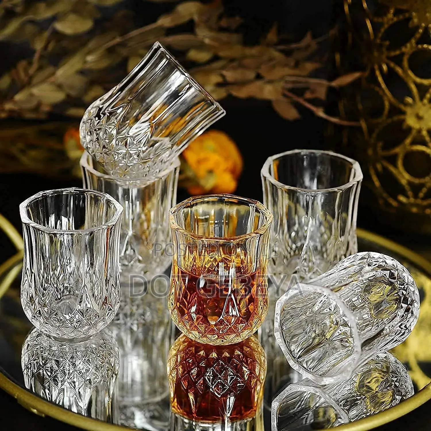 Vintage Diamond-Cut Crystal Glass Set