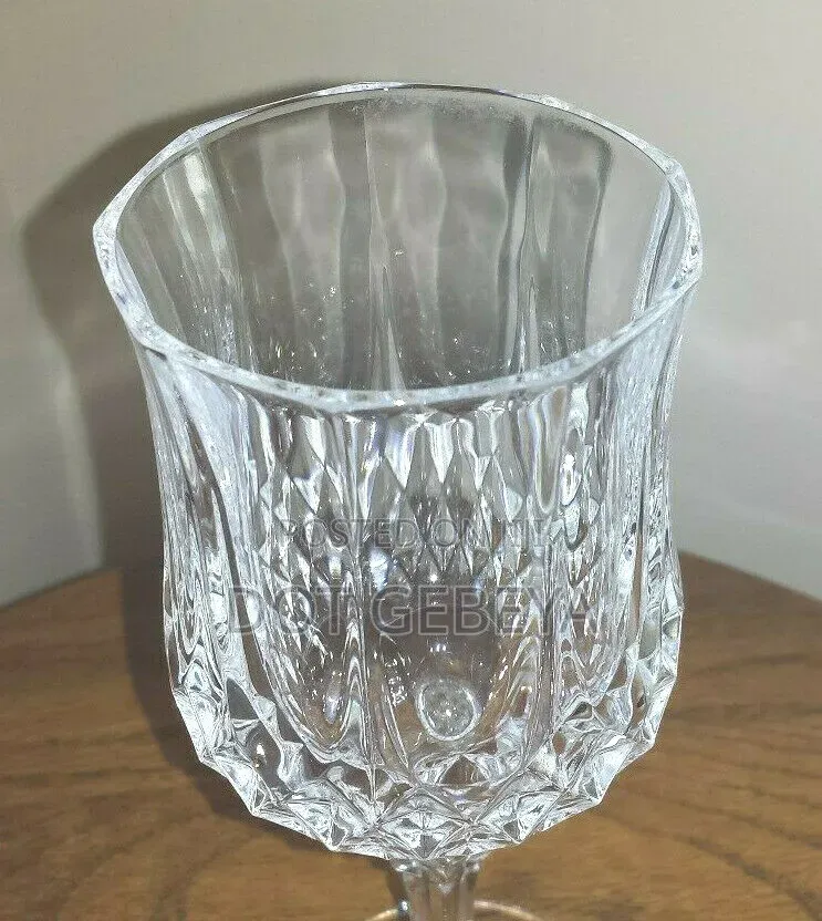 Vintage Diamond-Cut Crystal Glass Set