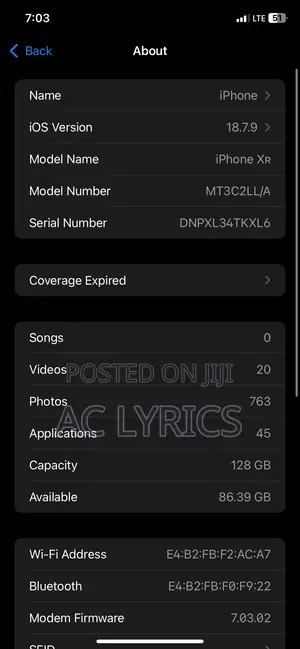 Apple iPhone XR 128 GB Blue