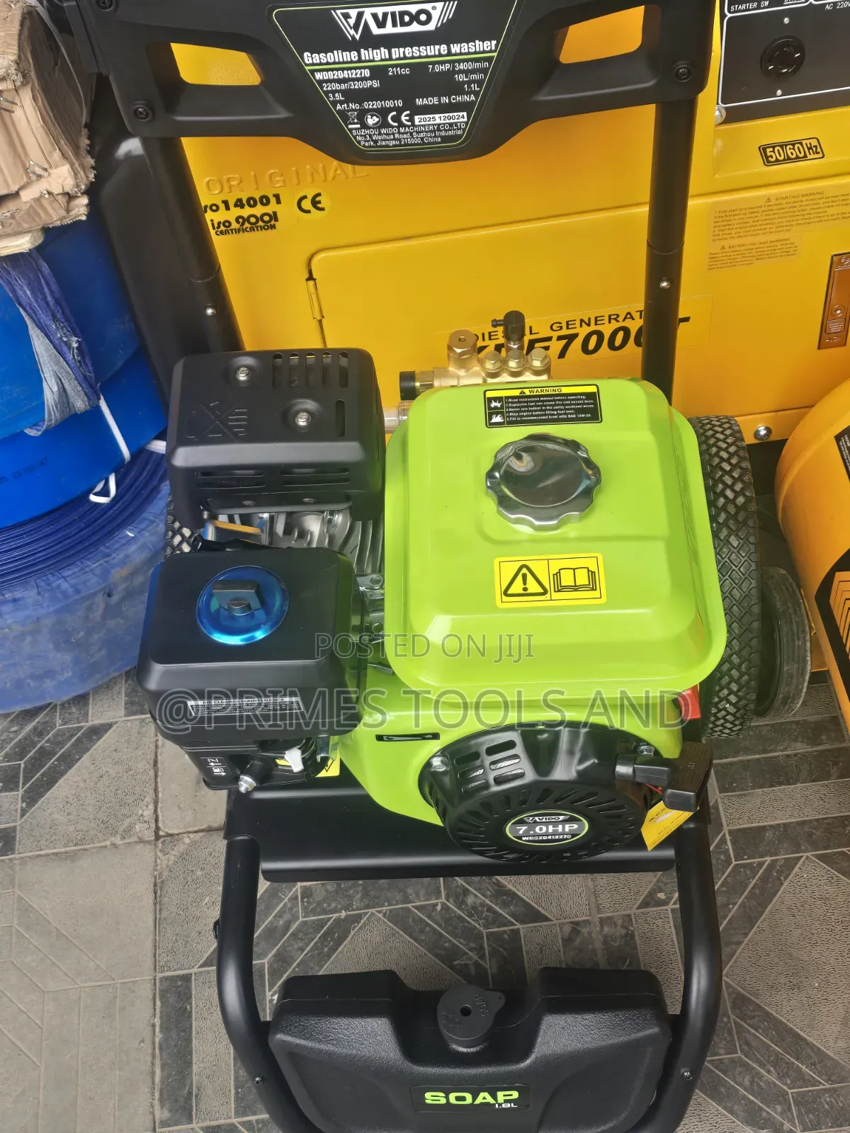 VIDO 7.0HP Gasoline High Pressure Washer | 220Bar / 3200PSI