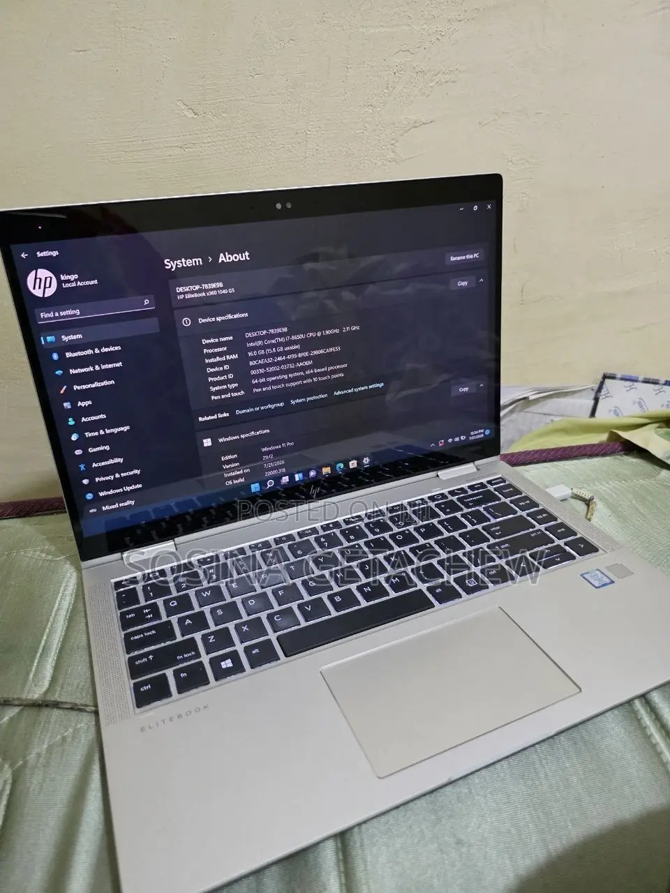 Laptop HP EliteBook 840 16GB SSD 512GB