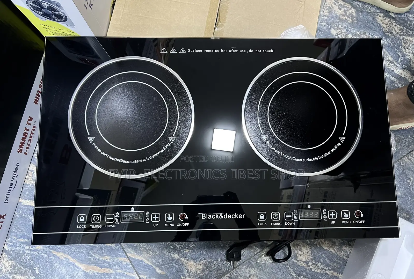 Black+Decker Ceramic Stove Double Electric Ceramic Cooker