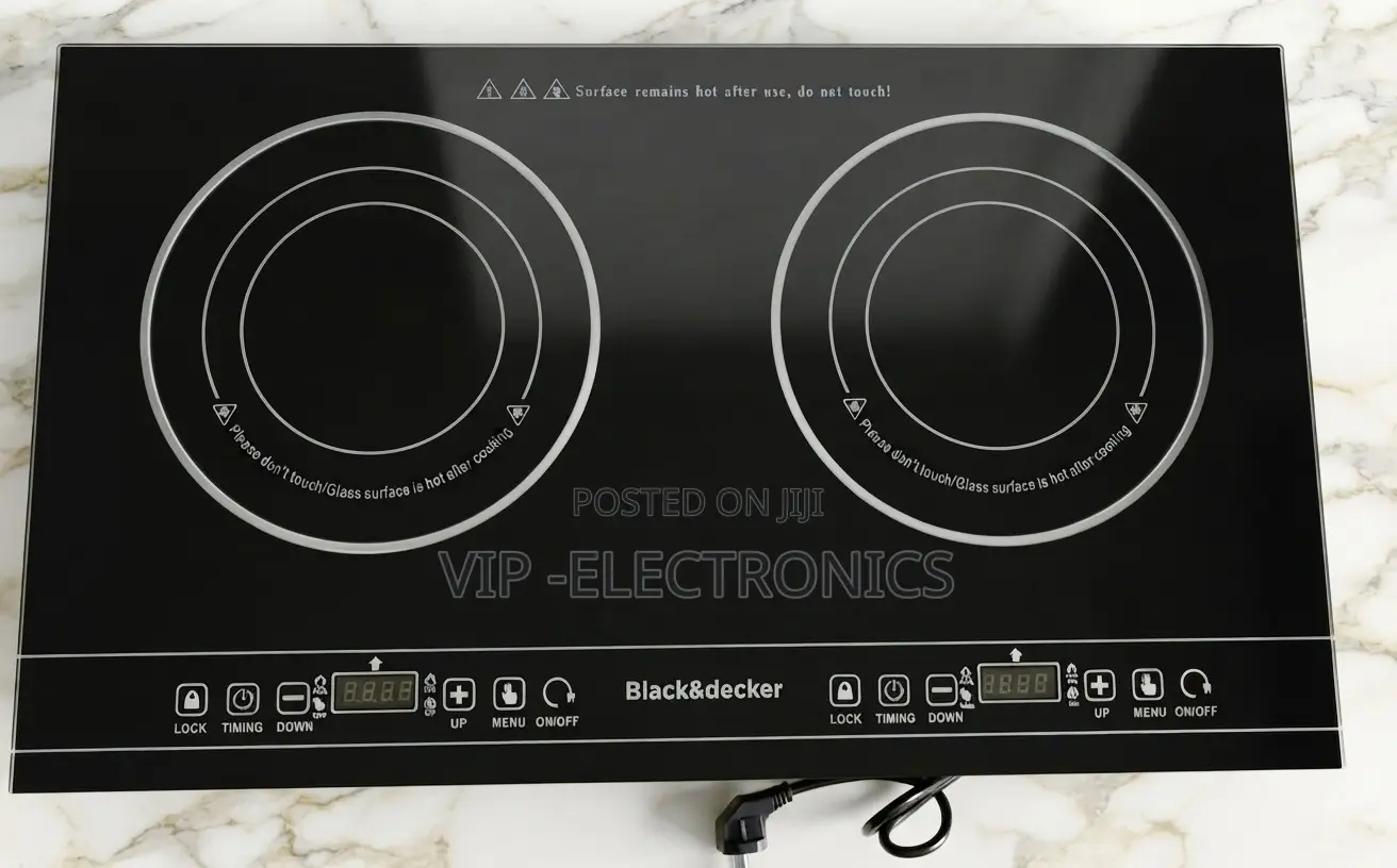 Black+Decker Ceramic Stove Double Burner / 2 Cooking Zones Cooker