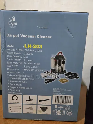4 አይነት አገልግሎት የሚሰጥ Light 25L Carpet Vacuum Cleaner