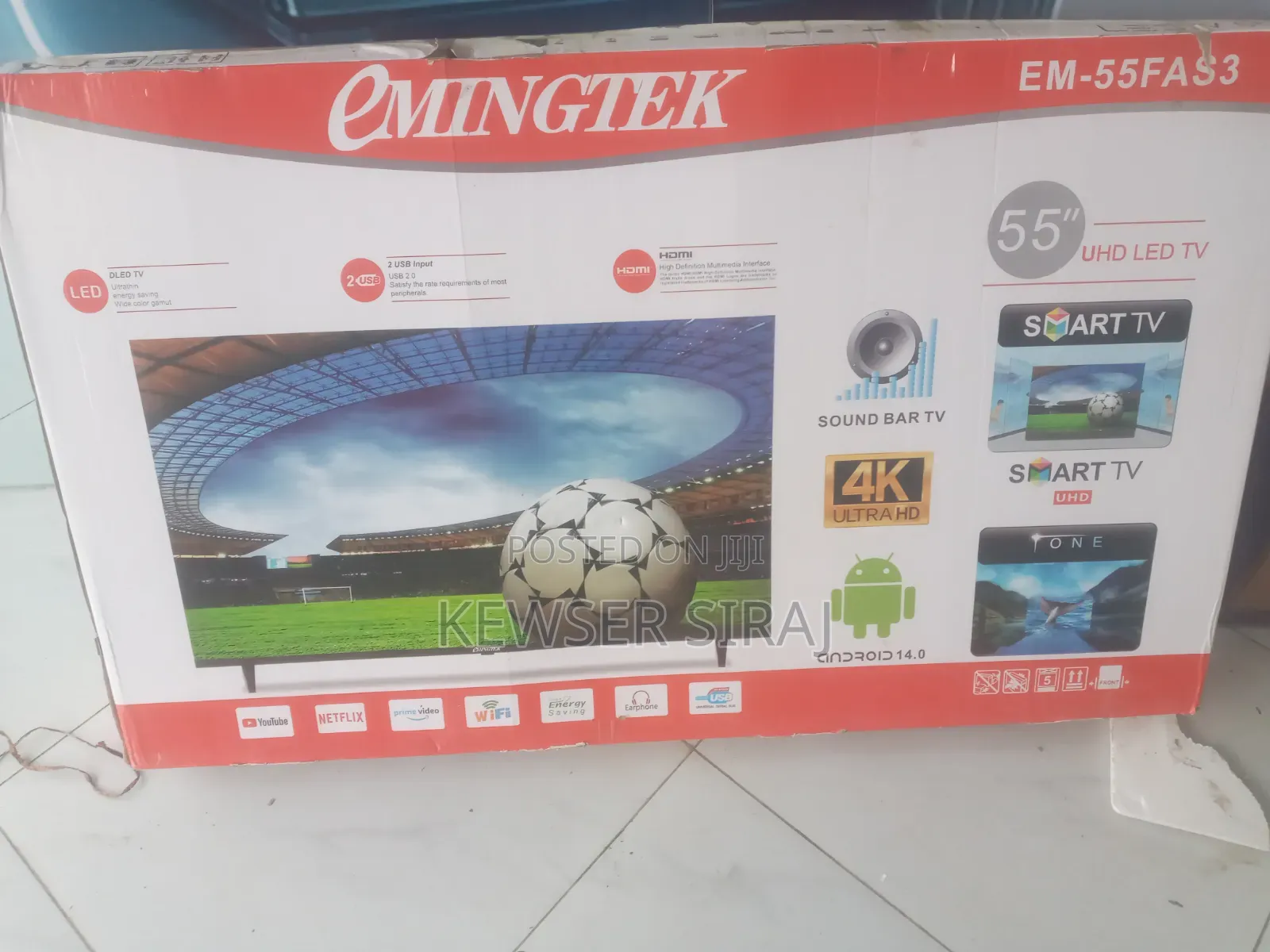 Emingtek TV 55 Inch Smart Android TV