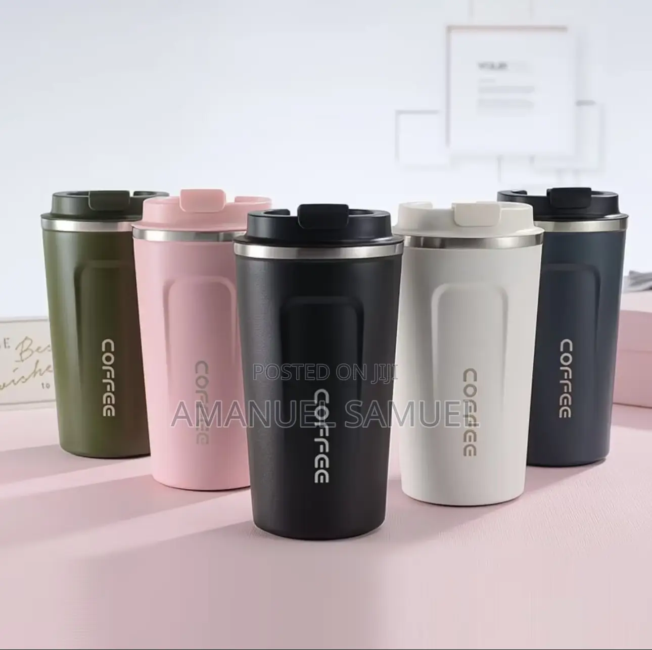 Stainless Steel Insulated Travel Mug Inside Car Cup Holder Tumbler