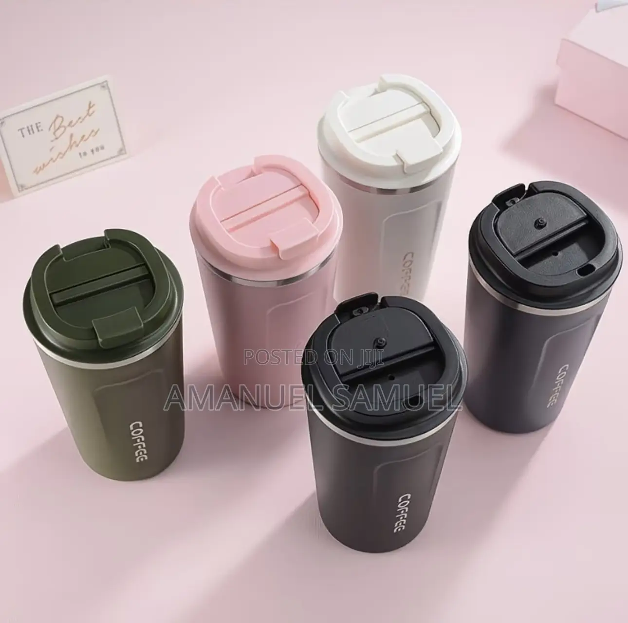 Stainless Steel Insulated Travel Mug Inside Car Cup Holder Tumbler