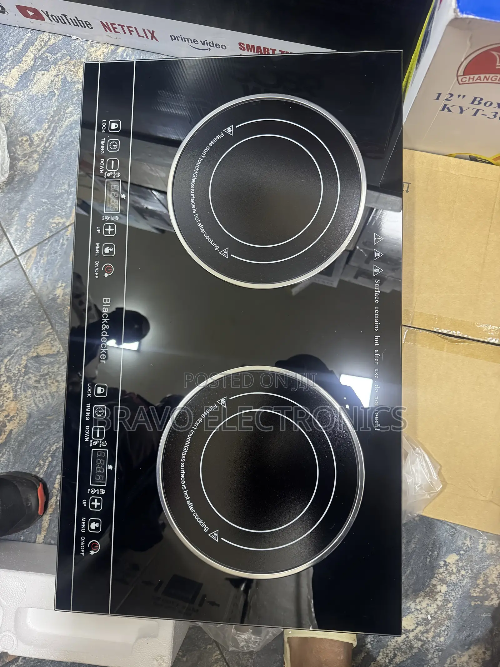  Black Decker Digital Stove | Premium Tempered Glass Design