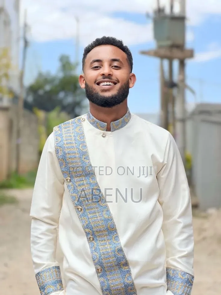Elegant Ethiopian Habesha Men’s Traditional Shirt