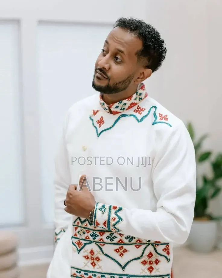Elegant Ethiopian Habesha Men’s Traditional Shirt