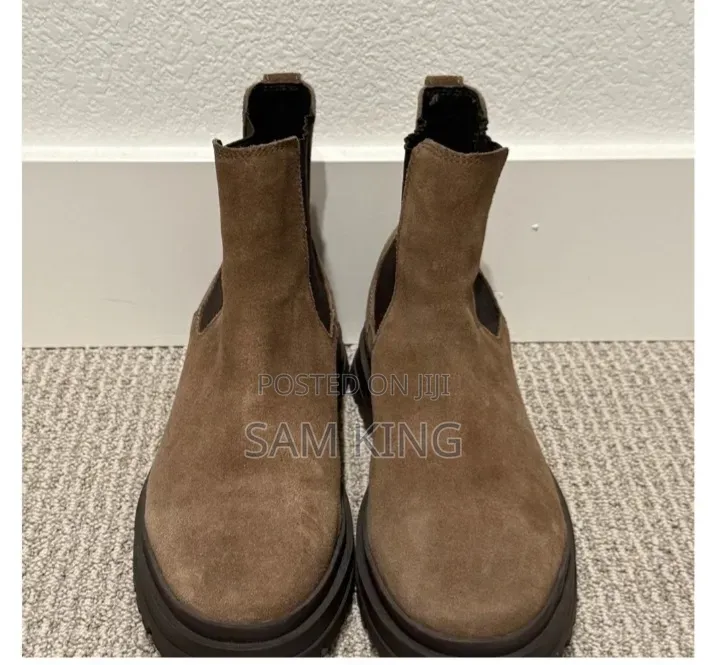 Dark Brown Suede Zara Man Chelsea Boots