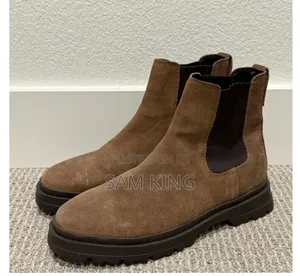Dark Brown Suede Zara Man Chelsea Boots