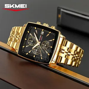 Skmei Gold Western Wrist Watch - Elegant Durable