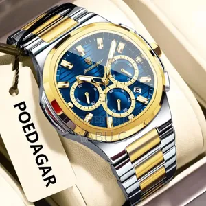 POEDAGAR Luxury Men's Business Chronograph Quartz Watch