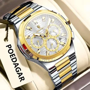 POEDAGAR Top Luxury Man Clock Waterproof Luminous Date