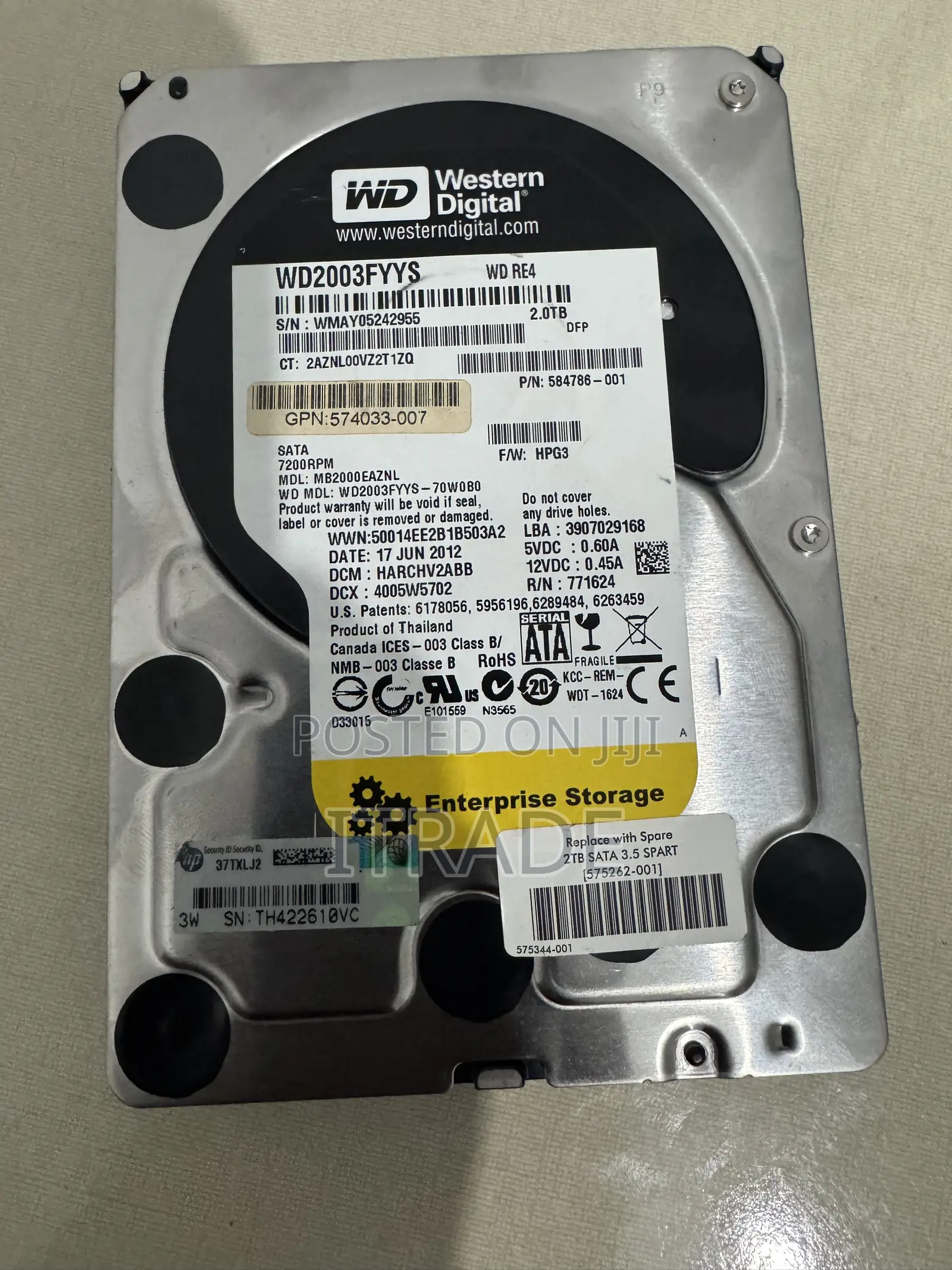 Health 100% WD 2TB Hard Disk