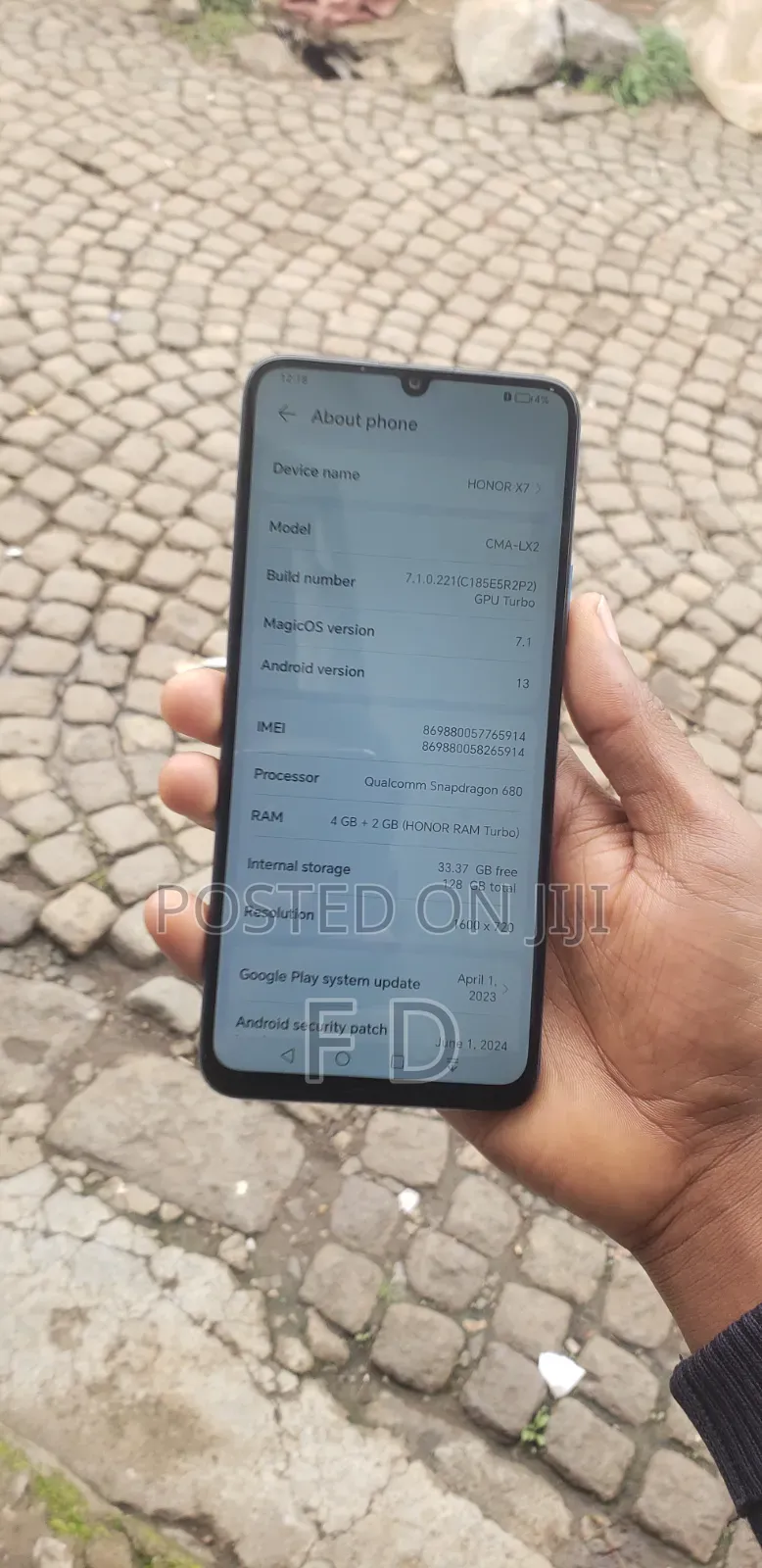 Honor X7 128 GB Blue