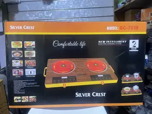 Silver Crest Double Electric Ceramic Stove ባለ ሁለት ቦታ የኤሌክትሪክ ሴራሚክ ምድጃ