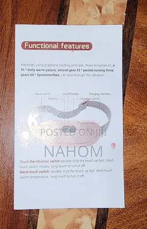 የወር አበባ ህመም ማስታገሻ እና የወገብ ማሳጀር (Menstrual Cramp Relief Heating Belt)