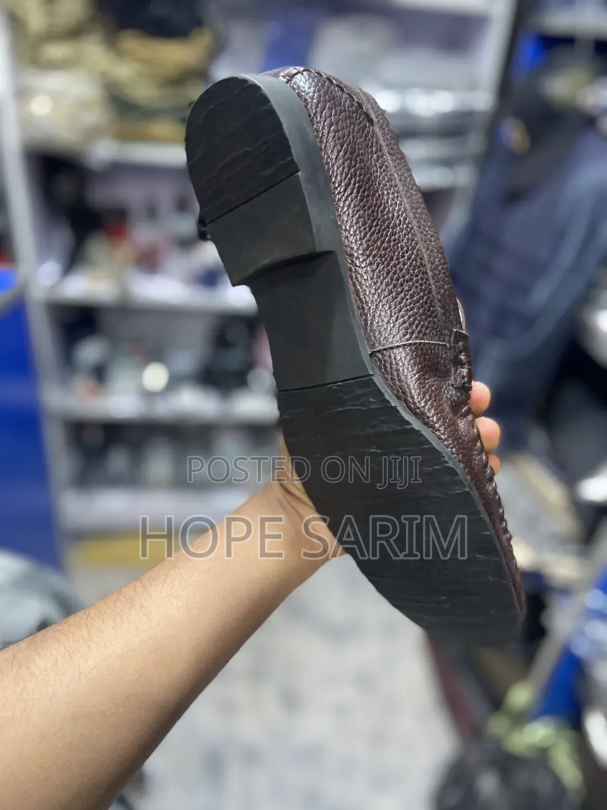 Pebbled Leather Penny Loafers