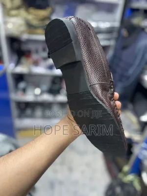 Pebbled Leather Penny Loafers