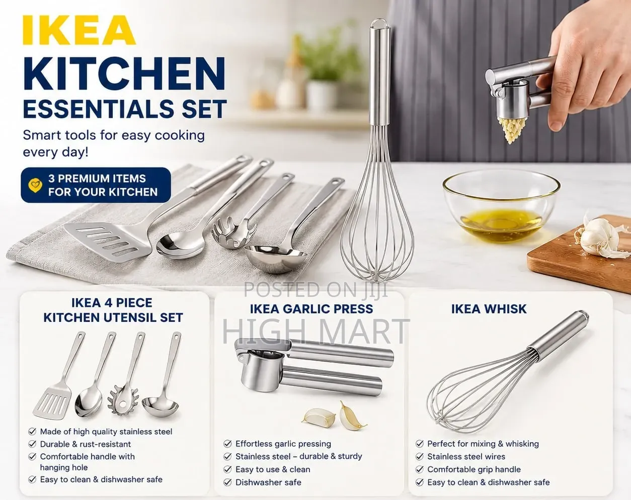 IKEA GRUNKA 4 Piece Kitchen Utensil