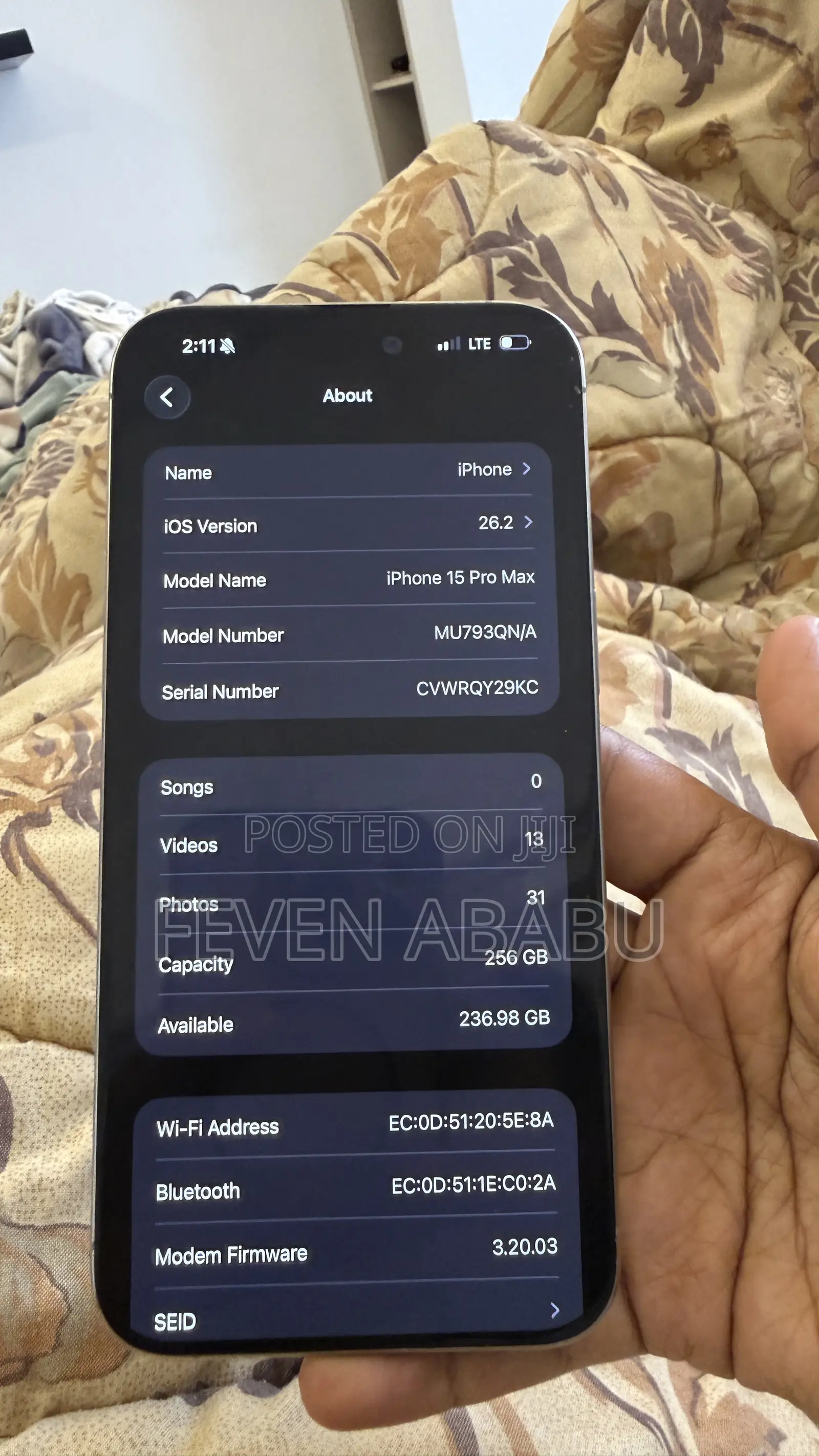 Apple iPhone 15 Pro Max 256 GB Gray