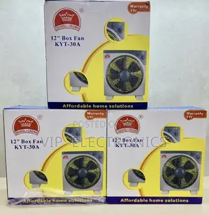 Changli Crown 12” Box Fan – KYT-30A (3 Pack)