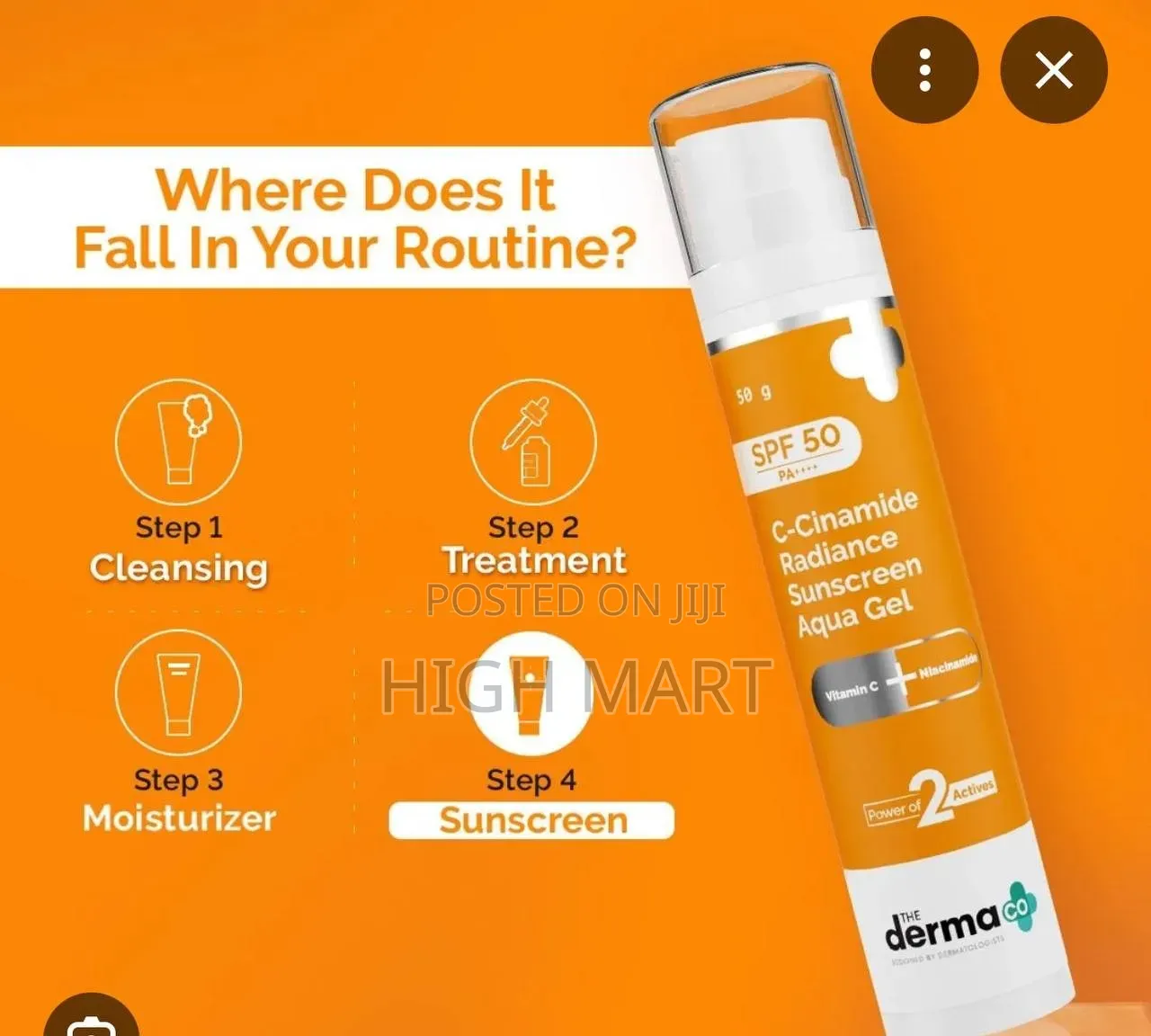 Derma Co C-Cinamide Radiance Sunscreen Aqua