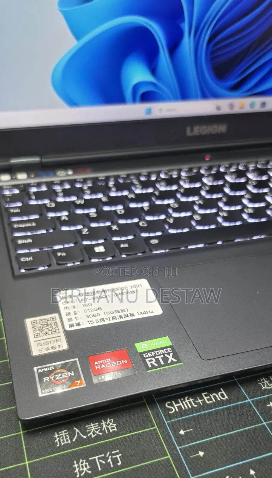 New Laptop Lenovo Legion 5 16GB AMD Ryzen 7 SSD 512GB