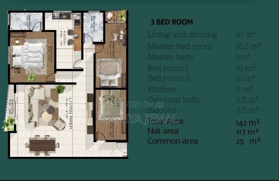 Furnished 3bdrm Apartment in Marvelous Real, Nifas Silk-Lafto for sale